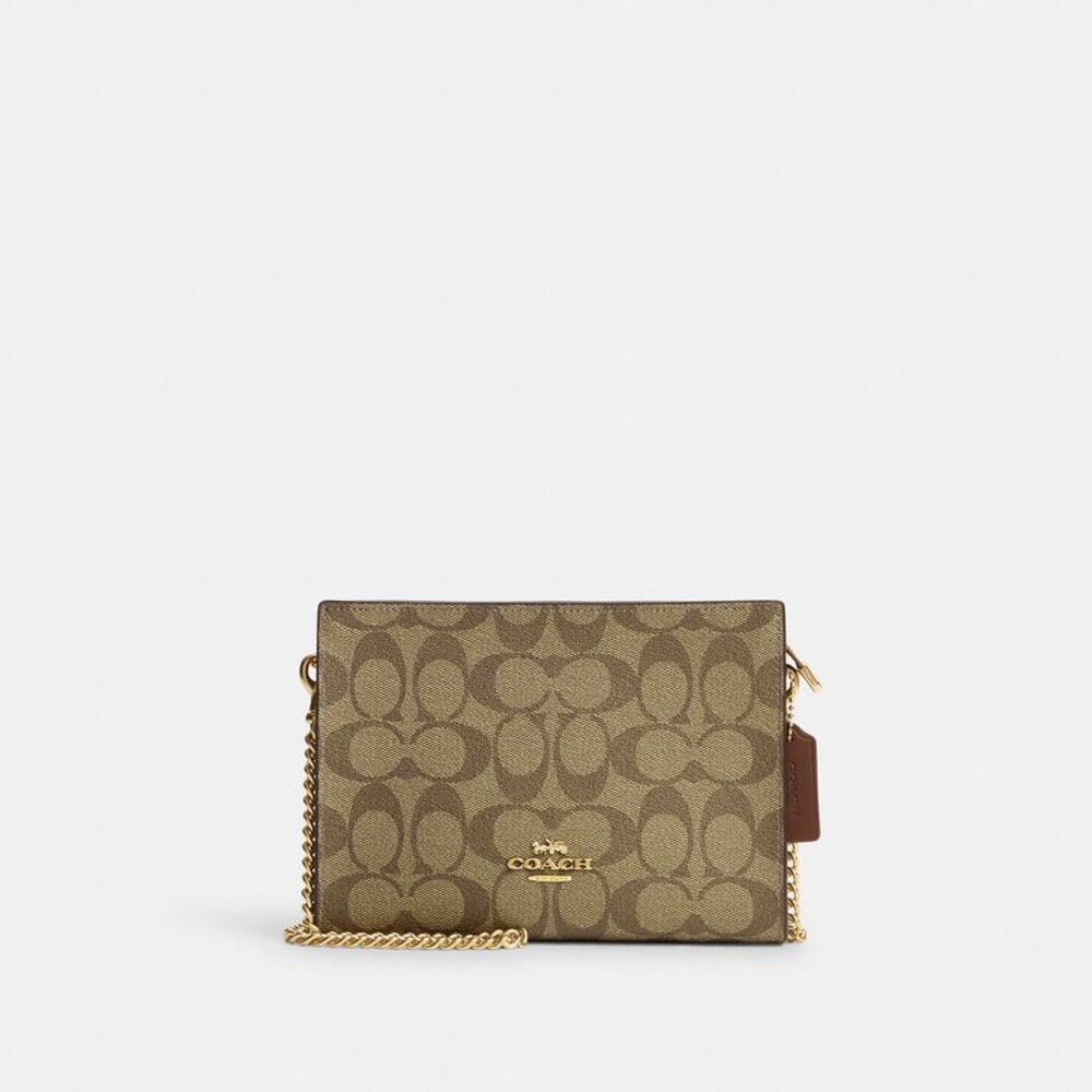 NWT Coach Outlet Slim Crossbody In Signature Canvas